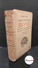 L' arte di distinguere gli stili. Vol. 1: Architettura, scultura applicata, arte decorativa: legni, metalli, tessuti, ecc. Milano Hoepli