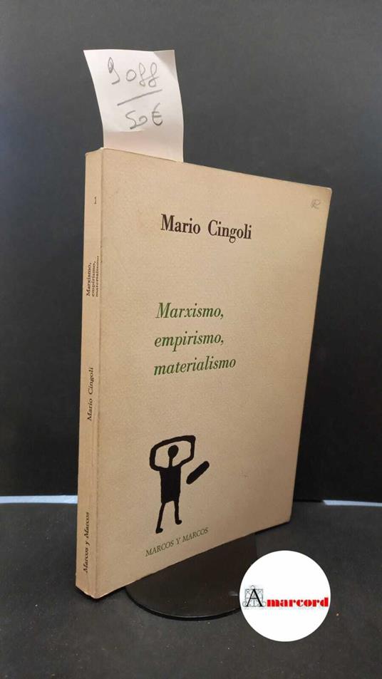 Cingoli, Mario. , and Vidoni, Ferdinando. Marxismo, empirismo, materialismo - Mario Cingoli - copertina