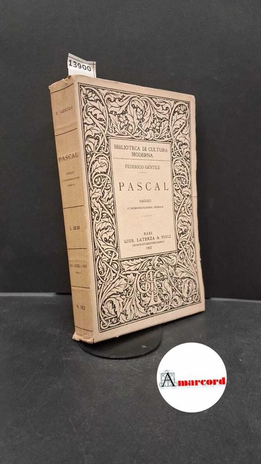 Pascal - Federico Gentile - copertina