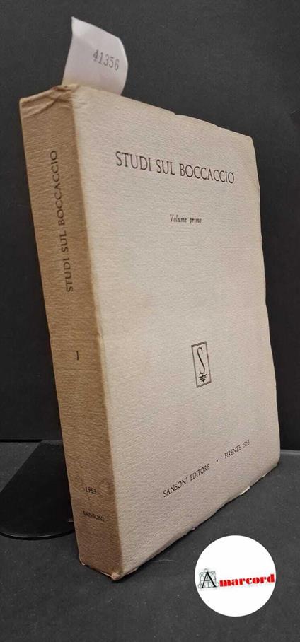 Studi sul Boccaccio vol I - copertina