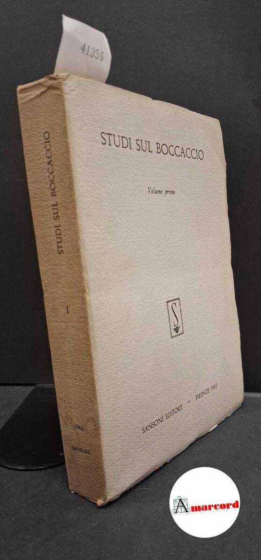 Studi sul Boccaccio vol I - copertina