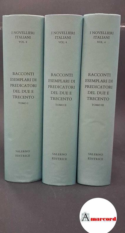 Racconti esemplari di predicatori del Due e Trecento 3 voll - copertina
