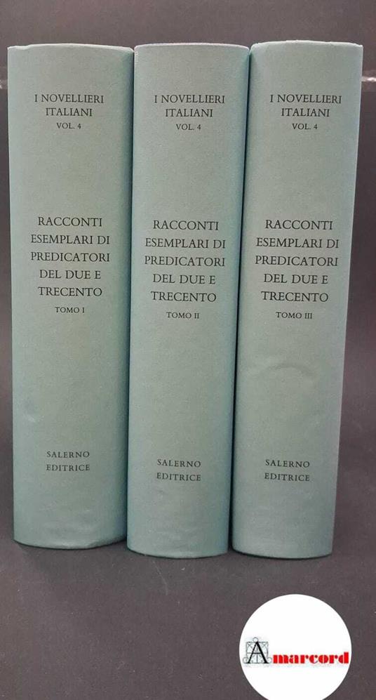 Racconti esemplari di predicatori del Due e Trecento 3 voll - copertina