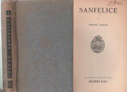 Sanfelice. Vincent Sheean - Vincent Sheean - copertina