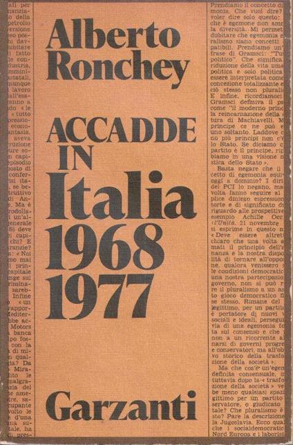 Accadde in Italia 1968 1977. Ronchey Alberto - Alberto Ronchey - copertina