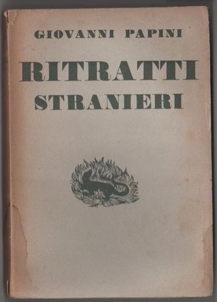 Ritratti stranieri 1908-1921 (G. Papini) - copertina