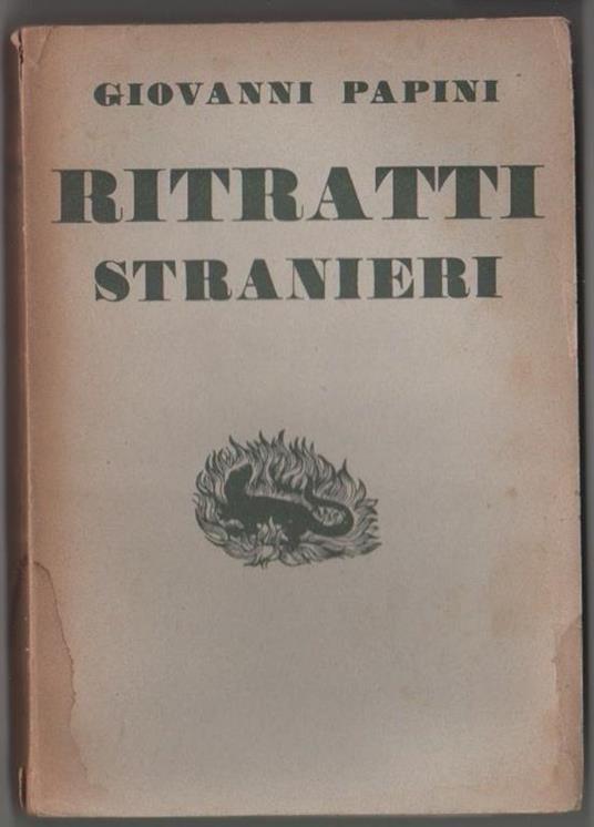 Ritratti stranieri 1908-1921 (G. Papini) - copertina