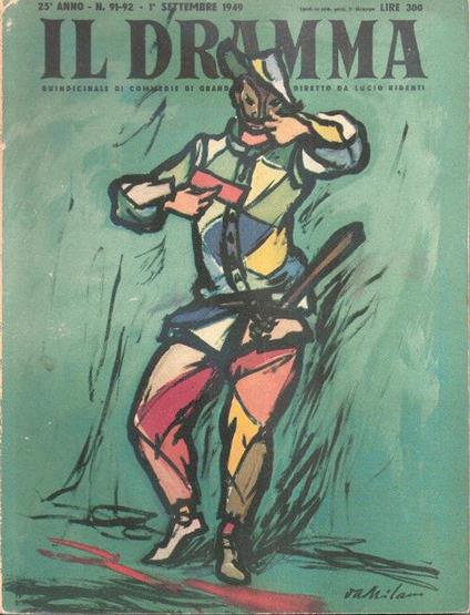 Il Dramma n°91-92 doppio Anno 25 - 1 settembre 1949 - copertina