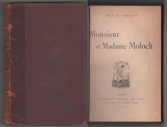 Monsieur et Madame Moloch - Marcel Pr�vost - copertina