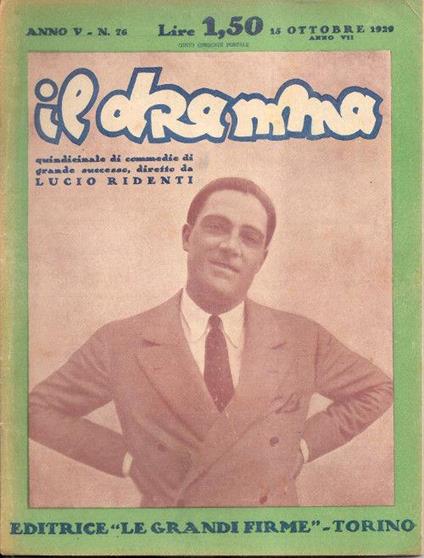 Il Dramma N° 76- 15 Ottobre 1929 - copertina