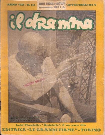 Il Dramma N° 145 - 1 Settembre 1932 - copertina
