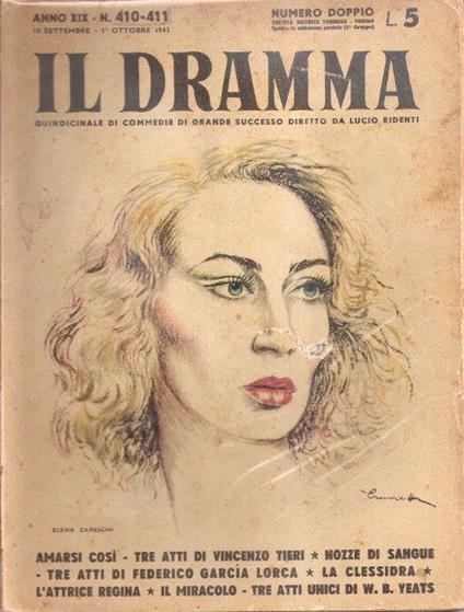Il Dramma N° 410-411 - 1 Ottobre 1943 - copertina