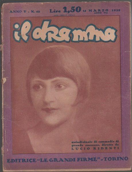 Il Dramma N°62 - 15 Marzo 1929 - copertina