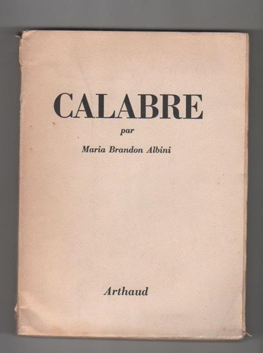 Calabre. M. Brandon Albini - M. Brandon Albini - copertina