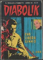 Diabolik Eva libera Ginko. anno IX. 17/1970. DIff. Sodip
