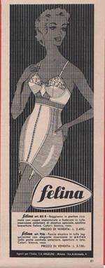 Advertising. Felina corsetteria. Pubblicità 1957