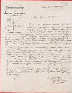 Lettera privata su carta intestata Amministrazione Debito Pubblico. Torino 1834