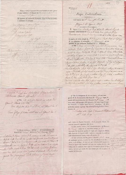 Regno Lombardo-Veneto. Ufficio Demanio. Cologna (VR) 1827 - copertina
