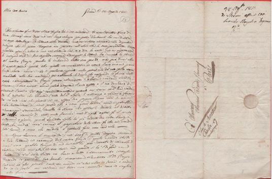 Lettera da Genova a Parigi. 1811 - copertina
