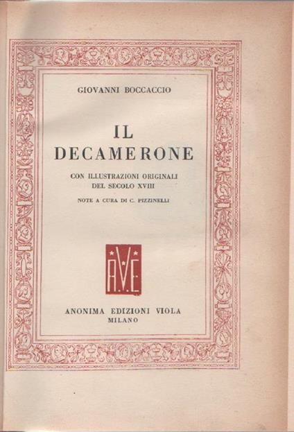 Il decamerone. 2 voll. - Giovanni Boccaccio - copertina