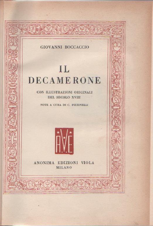 Il decamerone. 2 voll. - Giovanni Boccaccio - copertina