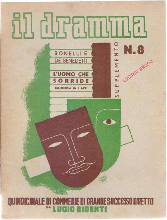 Il Dramma Supplemento N°8 - L'uomo che ride di Bonelli e De Benedetti - - copertina