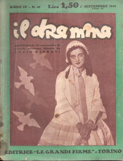 Il Dramma N° 49 - 1 Settembre 1928 - copertina