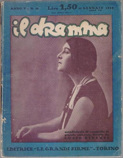 Il Dramma N° 58 - 15 Gennaio 1929 - copertina