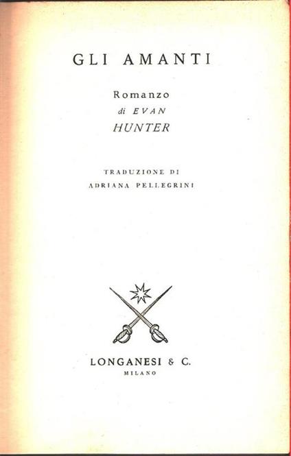 Gli amanti - Evan Hunter - Evan Hunter - copertina