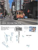 San Francisco (USA). California Street cable car climbs fro... Viaggiata 1997