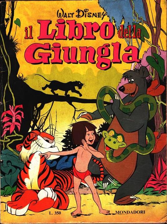 Il libro della giungla. Suppl. all'Almanacco di Topolino n. 11 - 1968 - Walt Disney - copertina