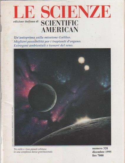 Le Scienze. Edizione italiana di Scientific American. n. 328. Dicembre 1995 - copertina