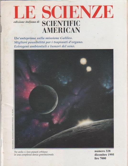 Le Scienze. Edizione italiana di Scientific American. n. 328. Dicembre 1995 - copertina