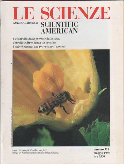 Le Scienze. Edizione italiana di Scientific American. n. 321. Maggio 1995 - copertina