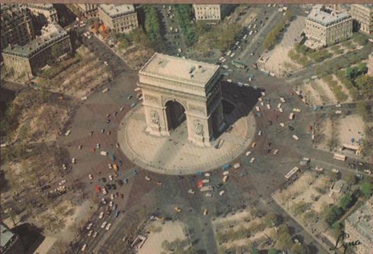Parigi. Arco di Trionfo e piazza Charles de Gaulle. Veduta aerea. Non viaggiata - copertina