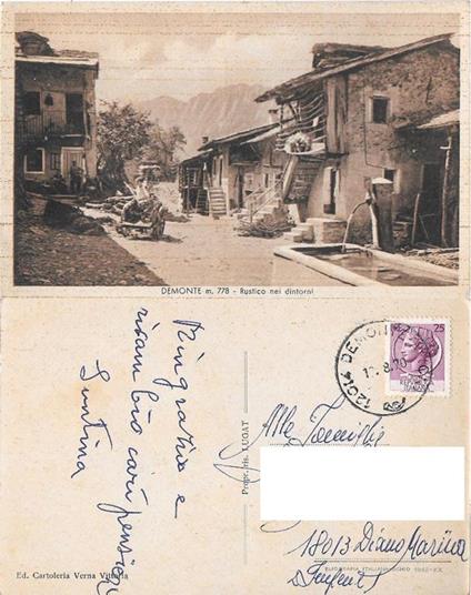 Demonte (CN). Rustico nei dintorni. Viaggiata 1970 - copertina
