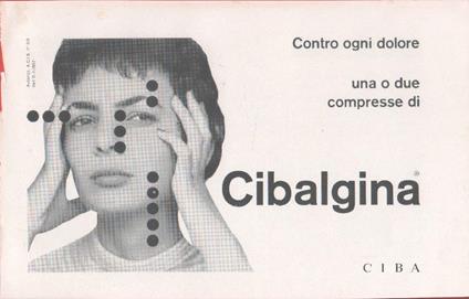 Contro ogni dolore una o due compresse di Cibalgina. Pubblicità 1959 - copertina