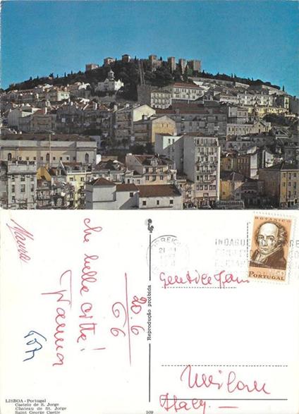 Lisboa. Castelo de S. Jorge. Viaggiata 1967 - copertina