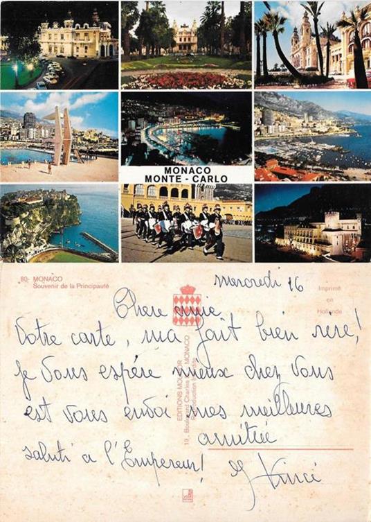 Monaco-Monte Carlo. Souvenir de la Principautè. Viaggiata - copertina