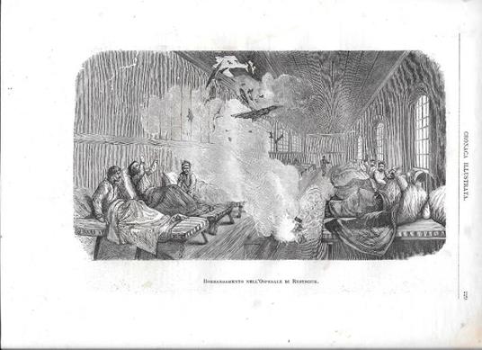 Bombardamento nell'ospedale di Rustsciuk. Stampa 1877 - copertina