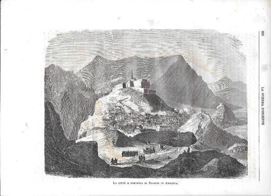 La città e la fortezza di Bajazid in Armenia. Stampa 1877 - copertina