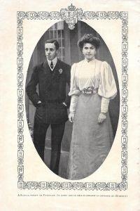 A Biarritz roi Alphonse XII et Victoire-Eugénie de Battenberg. stampa 1906 - copertina