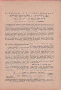 Le sous-marin est-il appeléa disparaitre devant les moyens scientifiques permettante de le découvrir. Stampa 1926 - copertina