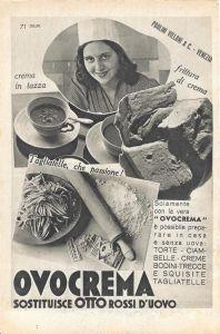 Ovocrema sostituisce otto rossi d'uovo. Advertising 1947 - copertina