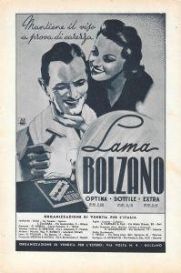 Lama Bolzano mantiene il viso a prova di carezza. Advertising 1947 - copertina