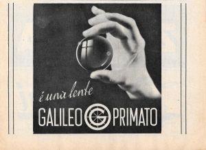 È una lente Galileo Primato. Advertising 1947 - copertina