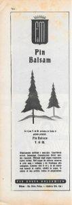 Pin Balsam. FdiM Milano. Advertising 1947 - copertina