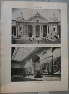 L' Exposition de Paris. Le Grand Palais. Porche/Salon d'honneurs. Stampa 1900 - copertina