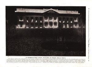 Wilson in un'indimenticabile scena notturna in piazza della Scala. Stampa 1919 - copertina