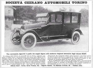 Scat. Società Ceirano Automobili Torino. Advertising 1916 - copertina